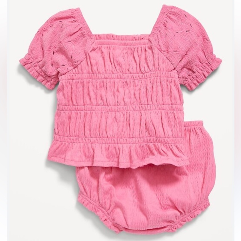 Girls Smocked Top and Bloomer Set